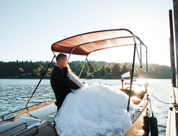 Mariage sur un bateau